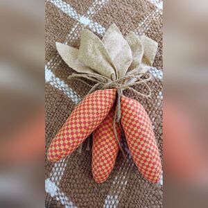 Hand Crafted Fabric Stuffed Carrots Bunch